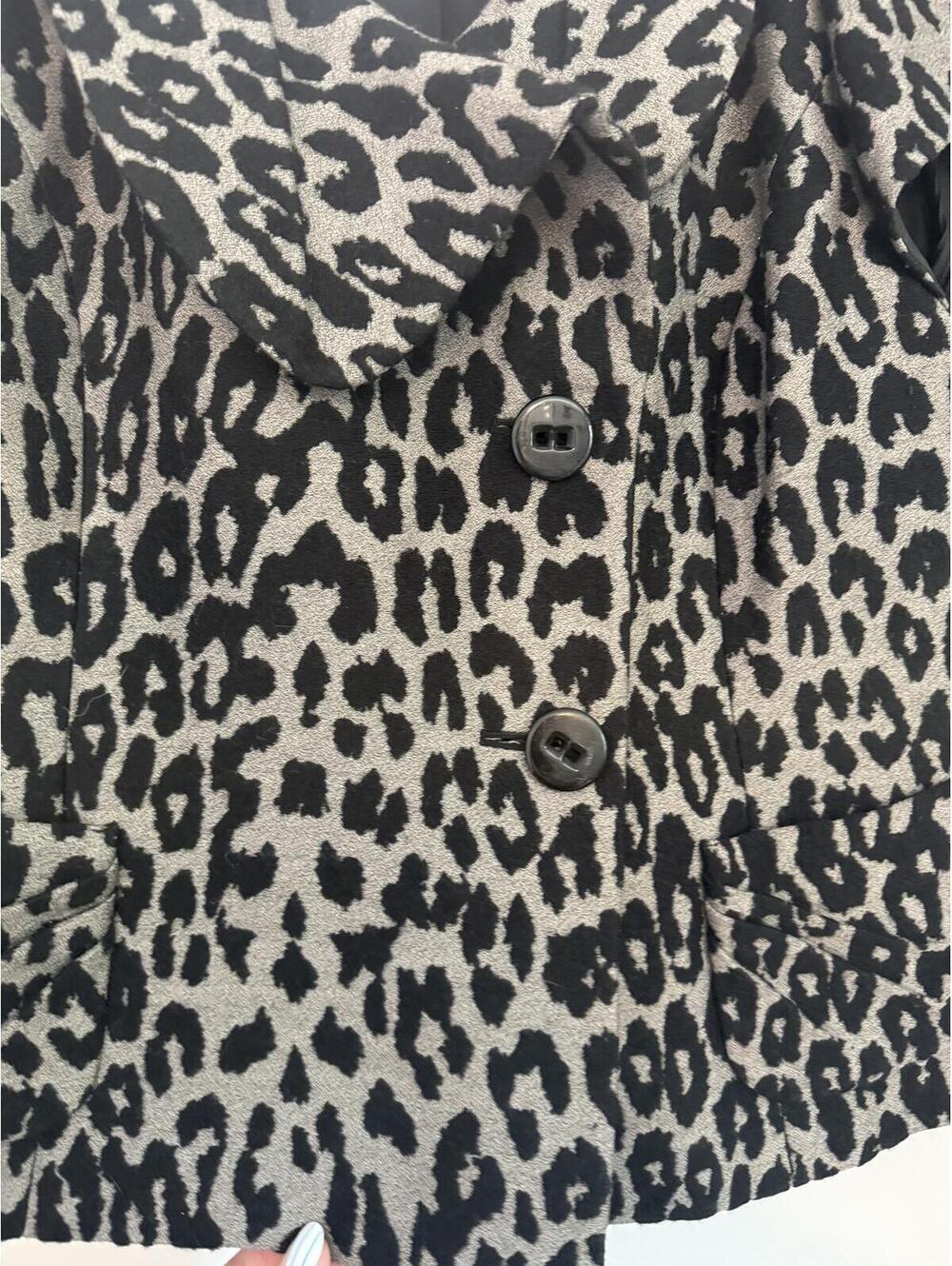Classiques Entier Leopard Print Short Sleeve Jacket Size L - Picture 5 of 9